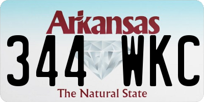 AR license plate 344WKC