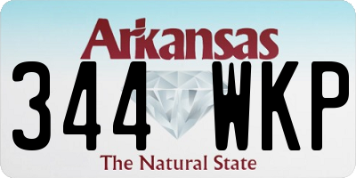 AR license plate 344WKP