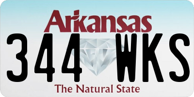 AR license plate 344WKS