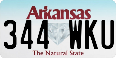AR license plate 344WKU