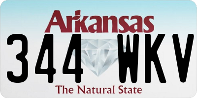 AR license plate 344WKV