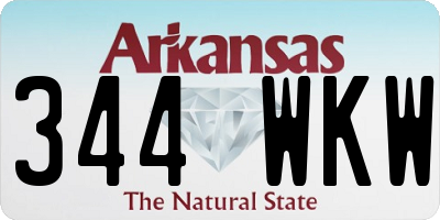 AR license plate 344WKW