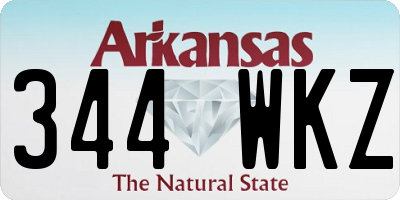AR license plate 344WKZ