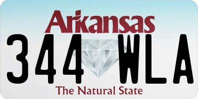 AR license plate 344WLA