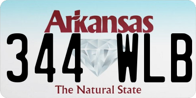 AR license plate 344WLB