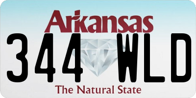 AR license plate 344WLD