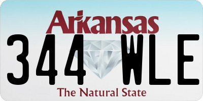 AR license plate 344WLE