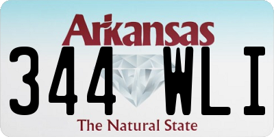 AR license plate 344WLI