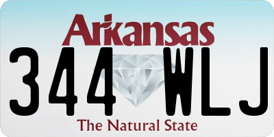 AR license plate 344WLJ