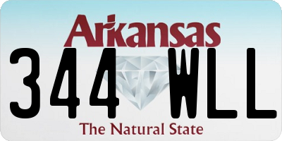 AR license plate 344WLL