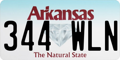AR license plate 344WLN