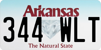 AR license plate 344WLT