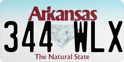 AR license plate 344WLX