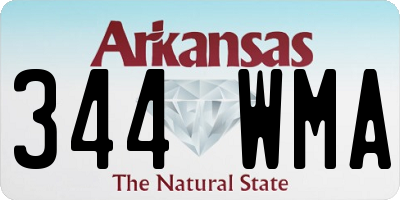 AR license plate 344WMA