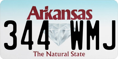 AR license plate 344WMJ