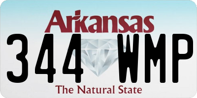 AR license plate 344WMP
