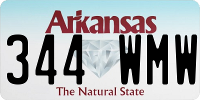 AR license plate 344WMW
