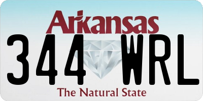 AR license plate 344WRL
