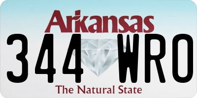 AR license plate 344WRO