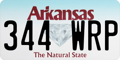 AR license plate 344WRP