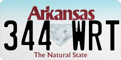AR license plate 344WRT