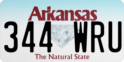 AR license plate 344WRU
