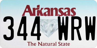 AR license plate 344WRW