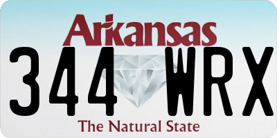AR license plate 344WRX