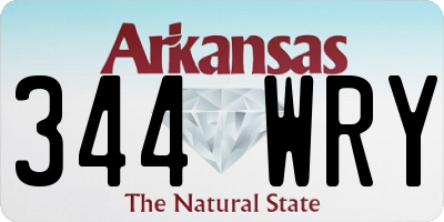 AR license plate 344WRY