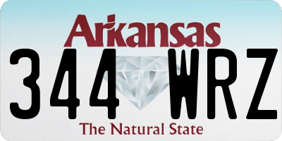 AR license plate 344WRZ