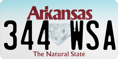 AR license plate 344WSA
