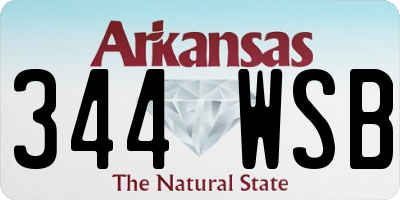 AR license plate 344WSB