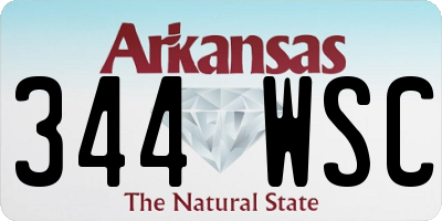 AR license plate 344WSC