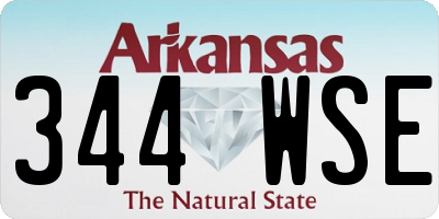 AR license plate 344WSE