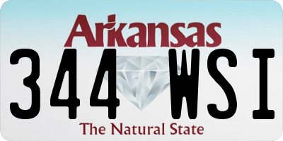 AR license plate 344WSI