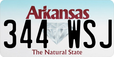 AR license plate 344WSJ