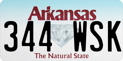 AR license plate 344WSK