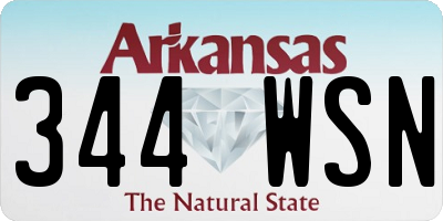 AR license plate 344WSN