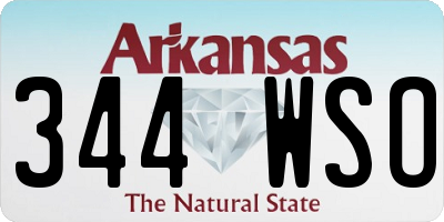 AR license plate 344WSO