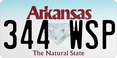 AR license plate 344WSP