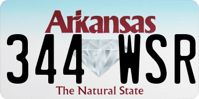 AR license plate 344WSR