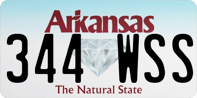 AR license plate 344WSS