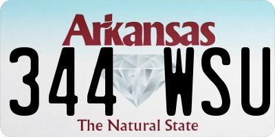 AR license plate 344WSU