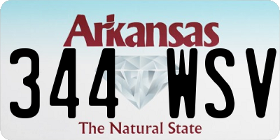 AR license plate 344WSV