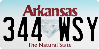 AR license plate 344WSY