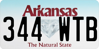 AR license plate 344WTB