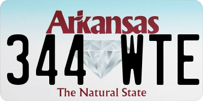 AR license plate 344WTE
