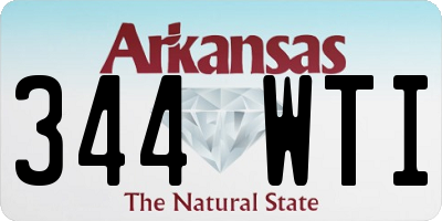 AR license plate 344WTI