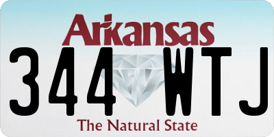 AR license plate 344WTJ