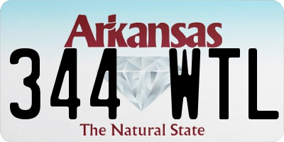 AR license plate 344WTL